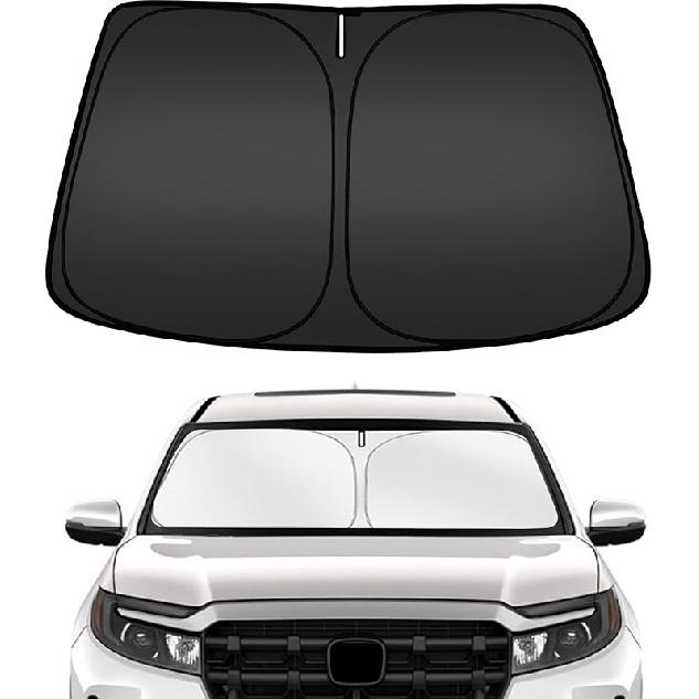 ARISMOTOR Солнцезащитный козырек на лобовое стекло для GMC Sierra 1500 2500 3500 (SLT AT4 Denali) -2025 2026, Подходит для складного переднего оконного солнцезащитного козырька, Защитный козырек,