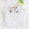 Polyester Yarn Collar Fake Collar Shirt Women, Colored Rhinestone Shirt Fake Collar Sweater Decorative Collar