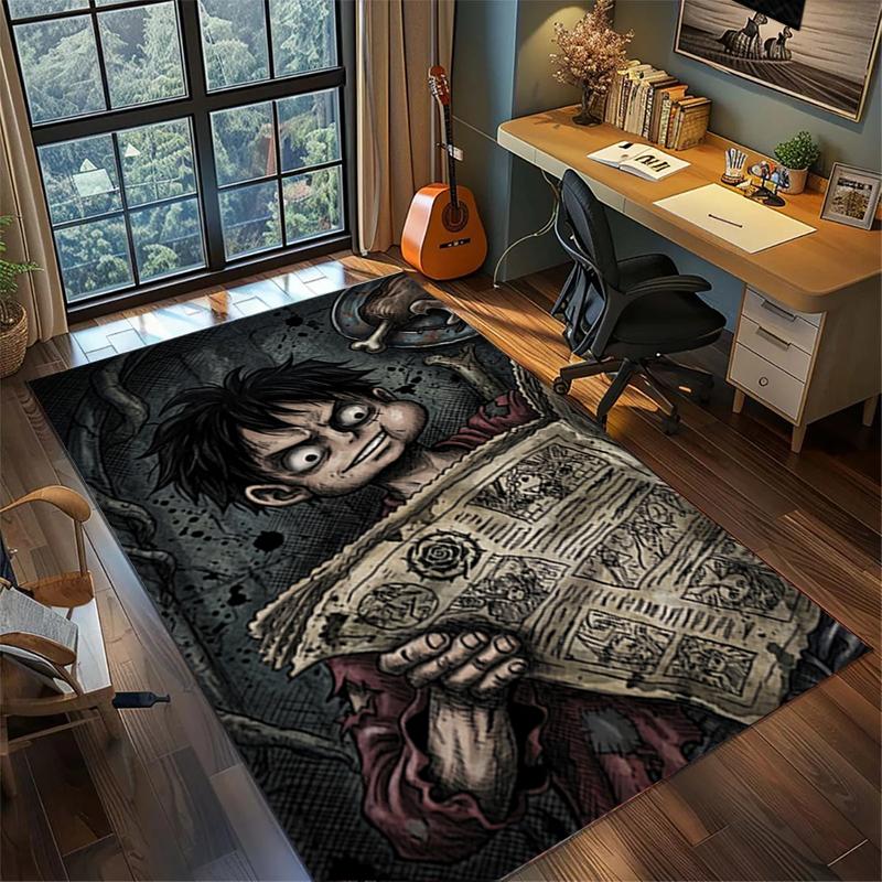 Floor Mat Large Area "ONE PIECE" Non Slip Washable Rug Carpet Gamer Room Home Decor kwq51