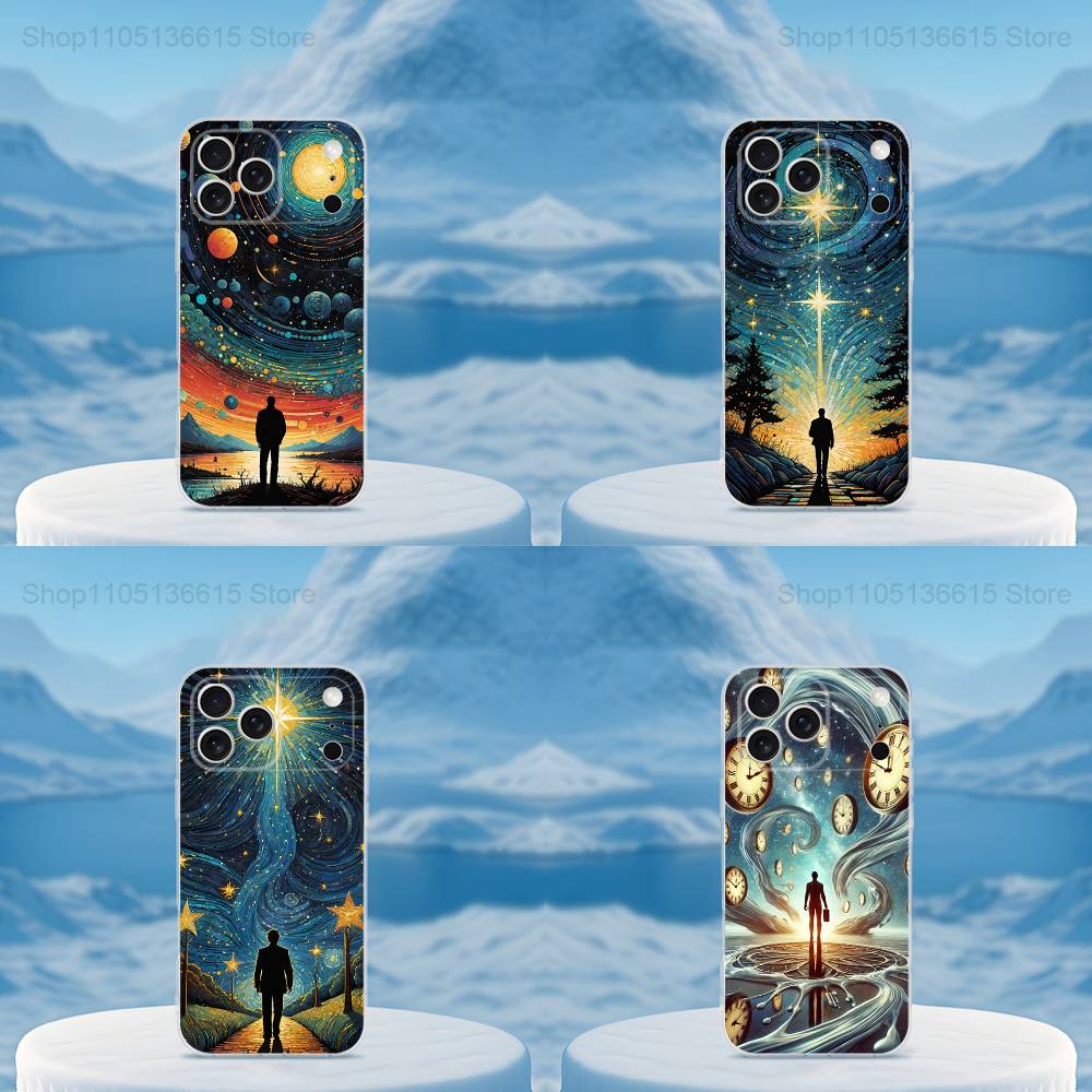 Sky Tree Art Звездное Для iPhone Max,14,16,X,13,XR,SE,12,15,Pro,17,Plus,11,XS,Mini Прозрачный Мягкий Чехол