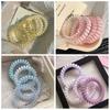 Hair Tie Stretch Sweet Elastic Hair Tie Hair Rope Multicolor Telephone Wire  Hair Accessories