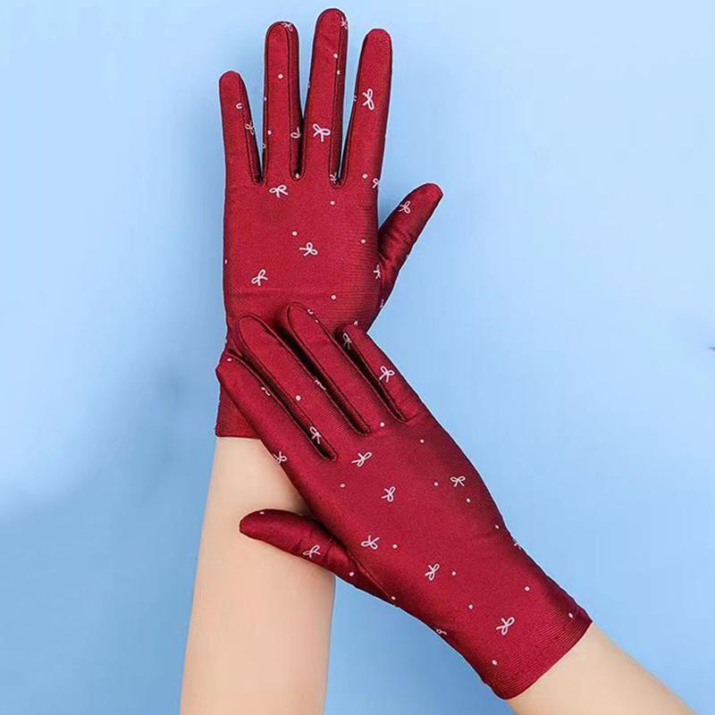 Женские перчатки-митенки для вождения, солнцезащитные перчатки, женские летние дышащие эластичные перчатки для защиты от солнца для леди, девушки