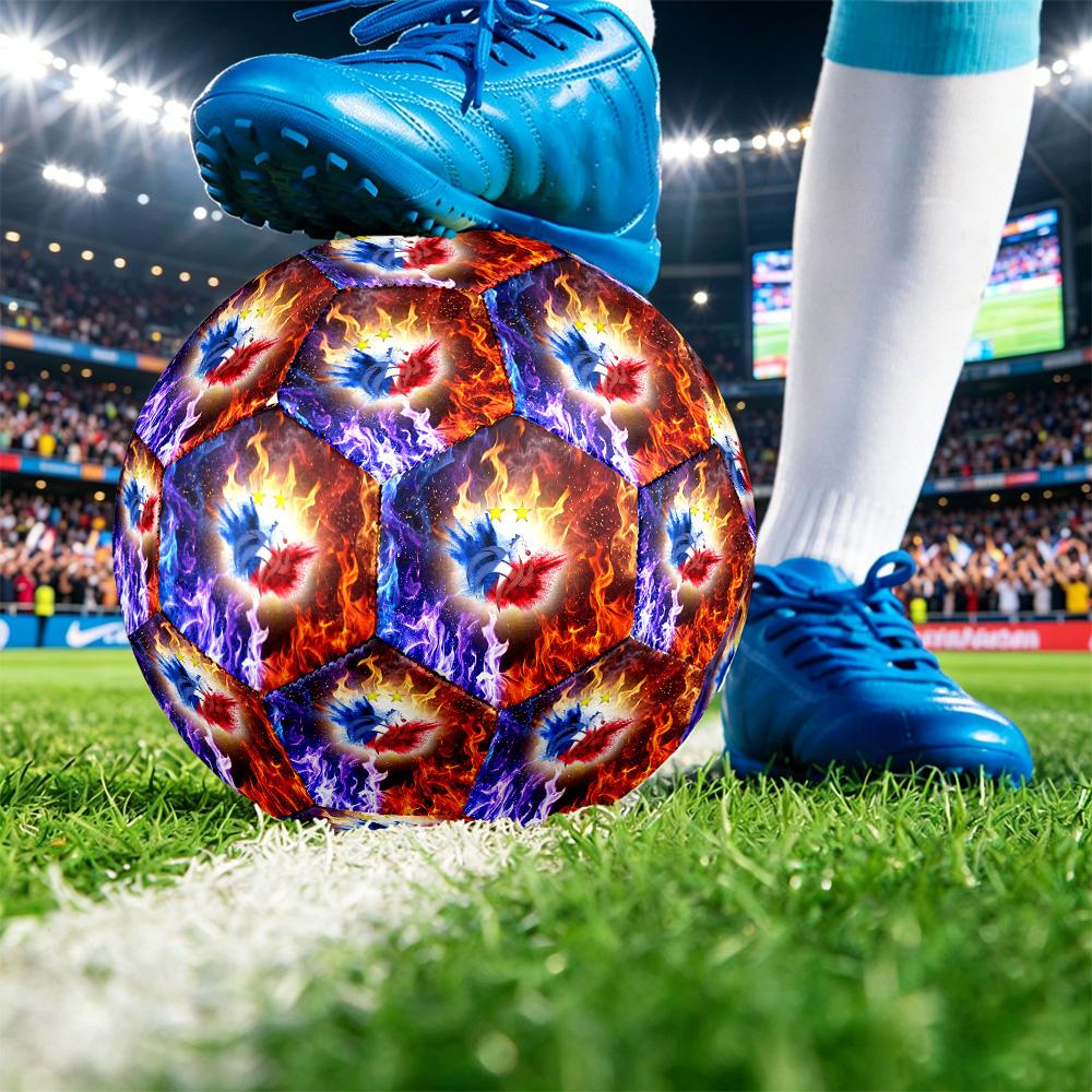 France Football Напечатанный Размер 5 Футбольный Мяч Износостойкий Стандартный Тренировочный Мяч для Взрослых Подарок для Фанатов для Матчей в Помещении и на Открытом Воздухе Спортивный