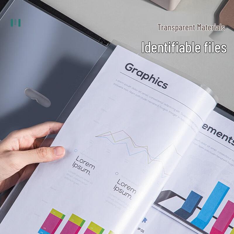 Deli A4 11-Hole Clear Document Sleeves