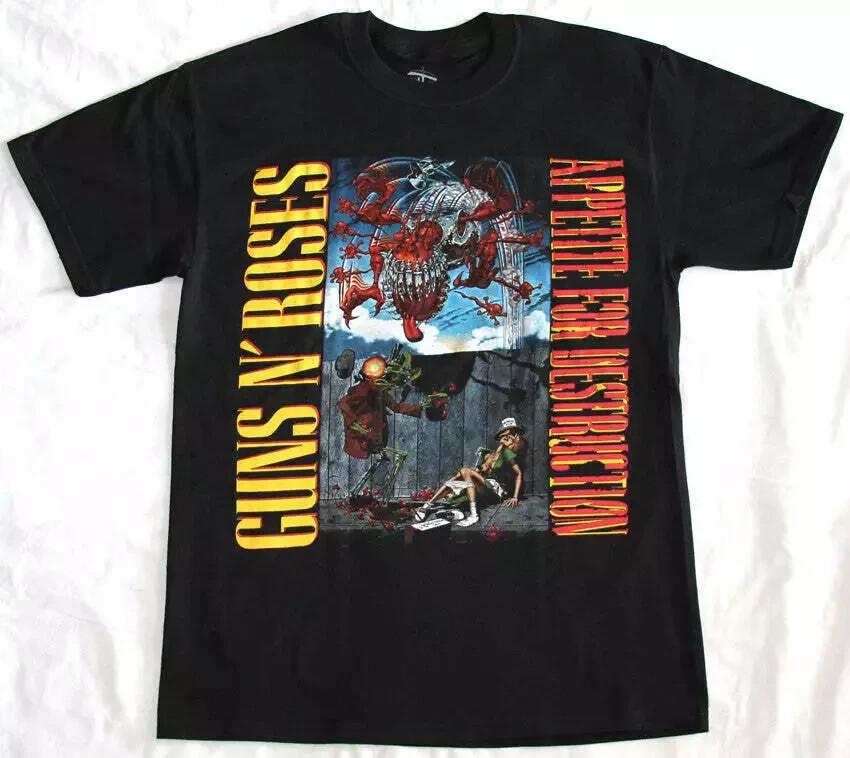 Ретро Футболка с альбомом Appetite For Destruction Рок-группа ремейк новая футболка Размер S-4XL Унисекс Футболка