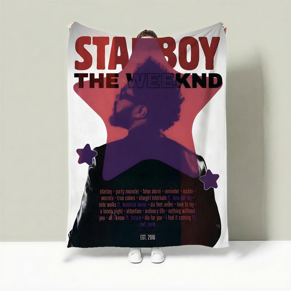 Singer T-The Weeknd Throw Lightweight 240g Flannel Blanket Soft Skin-friendly for Summer Cooling