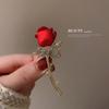 Diamond Rose Tulip Brooch Simple Temperament Elegant Brooch Fashion Jewelry