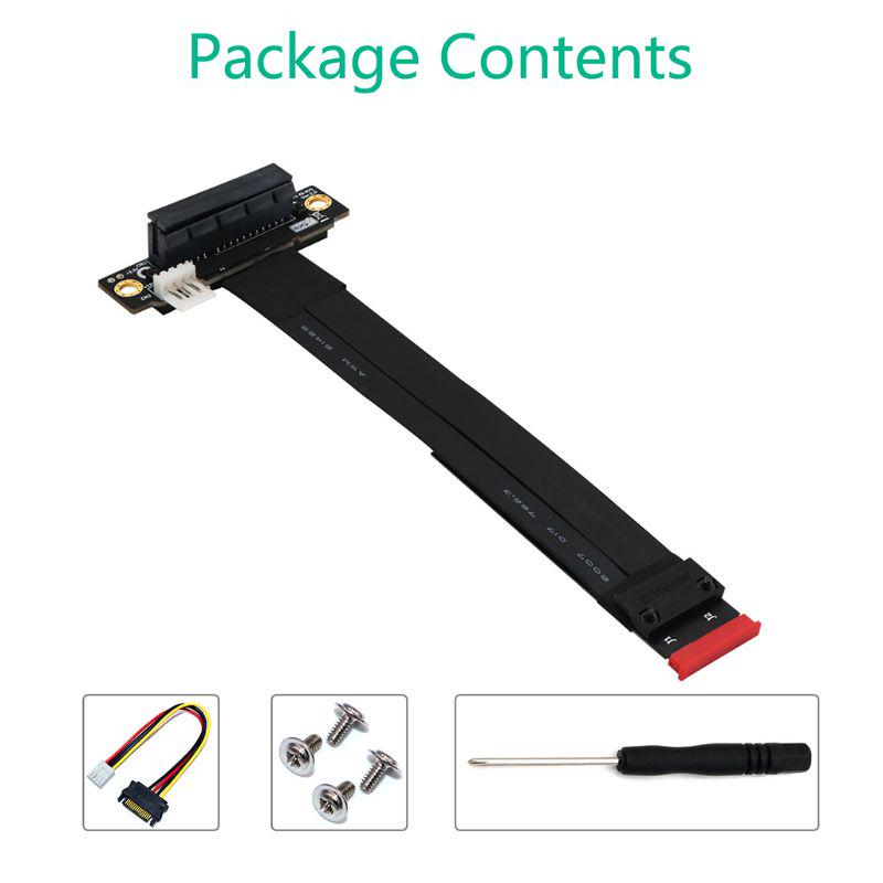 Key-M PCI-Express Xtension Cable PCIe X4 3.0 PCI-E 4X To for M.2 NVMe for M for Key 2280 R Card Gen3.0 Cable 32G