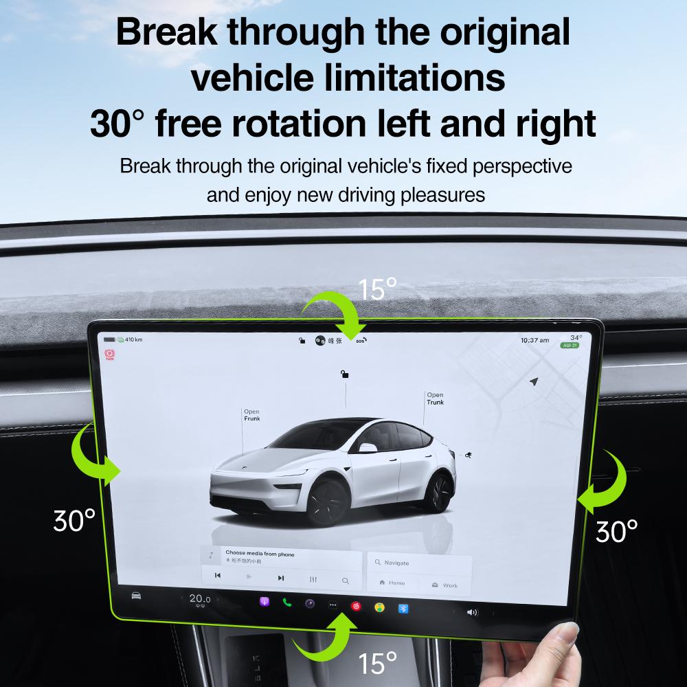 Heenvn Модель YL Поворотное крепление Для Tesla Model 3 Highland Модель Y Juniper Наклонный экран Вращающийся кронштейн Дисплейный монитор 2025 2026