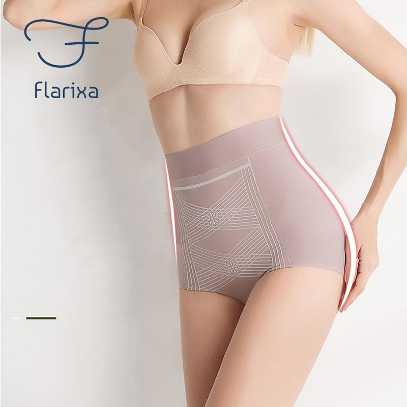Flarixa Women's Tummy Control Pants High Waisted Bodyshaper Seamless Hip Lifer Anti-SeeThrough Girl's Lingerie Female Underwear