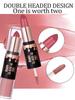 Двухкомпонентная матовая помада для губ с антипригарным покрытием Cup Velvet Mist Lip Glaze 2-в-1 водостойкий стойкий увлажняющий блеск для губ