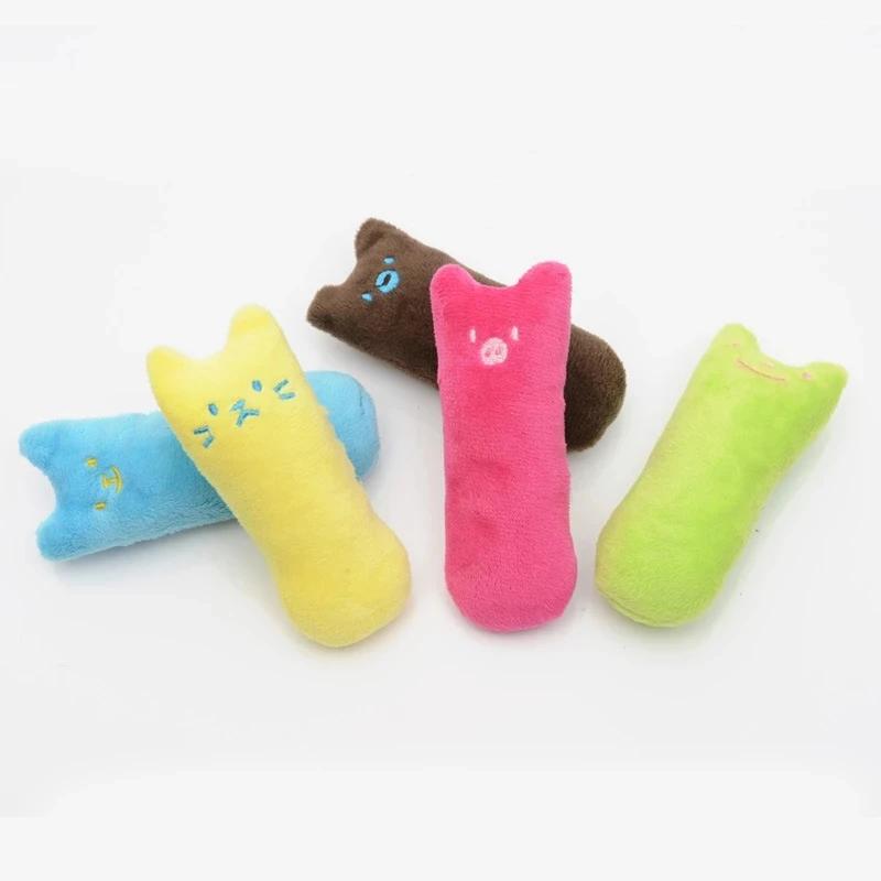 New Rustle Sound Catnip Toy Cats Products for Pets Cute Cat Toys for Kitten Teeth Grinding Cat Plush Thumb Pillow Pet Accessorie
