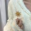 Шикарная брошь-подсолнух для модных пальто, свитеров и рубашек — дизайн во французском стиле