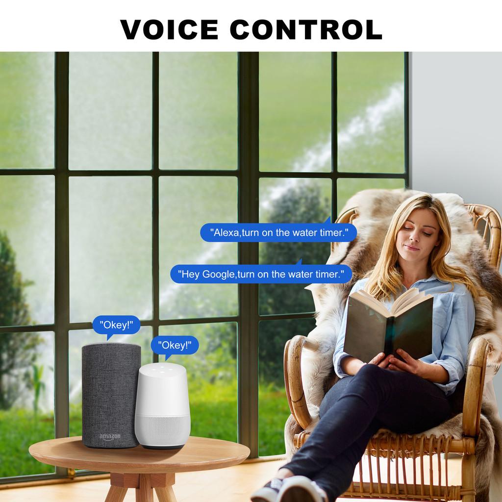 Tuya Smart Watering Timer Solar Powered Wifi Hose Faucet Timer with Brass Inlet Wi-Fi Programmable Sprinkler Timer