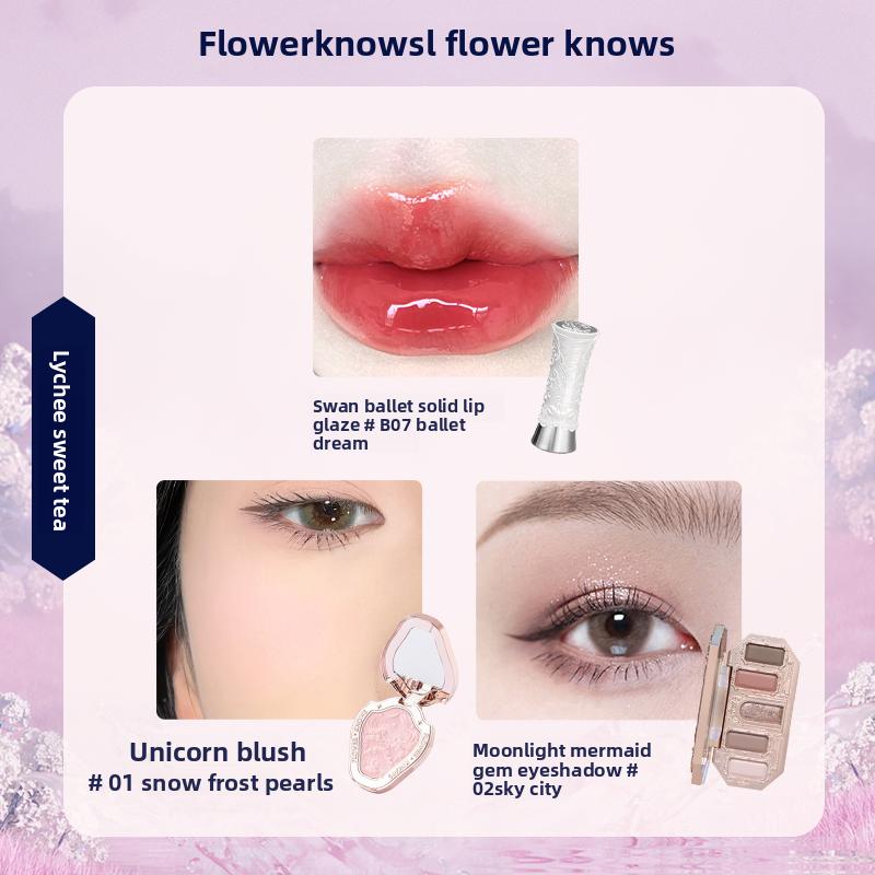Flowerknows Подарочная Коробка Набор Макияжа Маленький Ангел Полная Коробка Блеск для Губ Румяна Ракушка Украшение Цветочный Знать Набор для Подарка на День Рождения