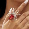New European and American Jewelry Fashion Exaggerated Diamond Spider Ring Halloween Opening Adjustable Spider Ring