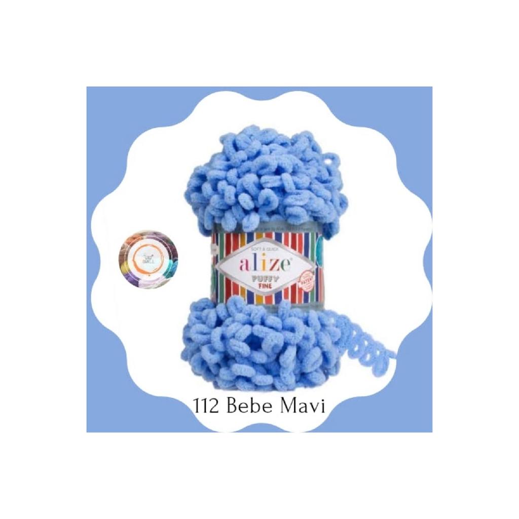 Пряжа для ручного вязания Puffy Fine, маленькая петля (Один) - 100 грамм. 14,5м. Пальцевая струна, одеяльная струна