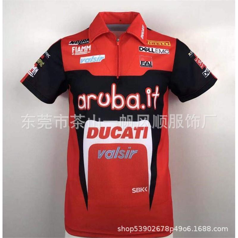Unisex Off-Road Racing Polo Shirt Short Sleeve Turn-Down Collar Breathable Sport Tee Cycling Motorcross