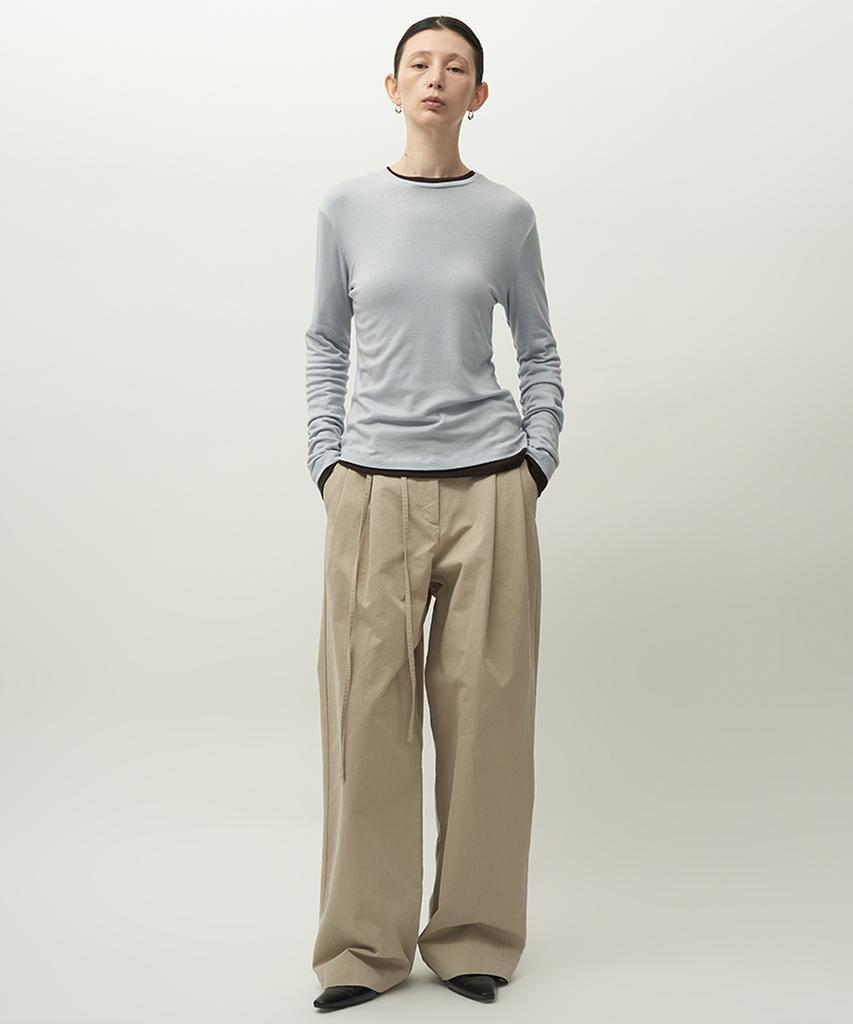 Leopeusaideuhwaiteulabel Брюки Grace Tuck Хаки Бежевый