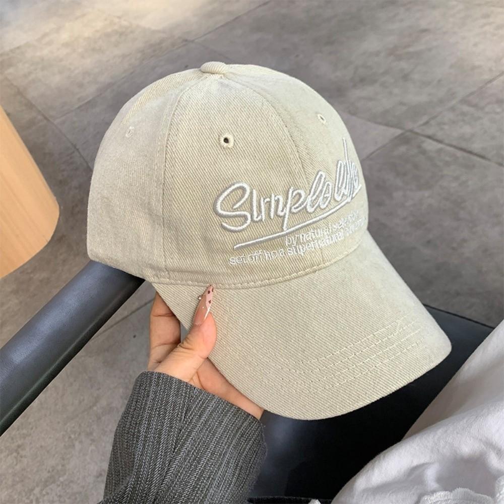 Sunscreen Embroidered Baseball Cap Sport Lightweight Duck Tongue Hat Small Face Design Versatile Style Sun Shading Hat Outdoor