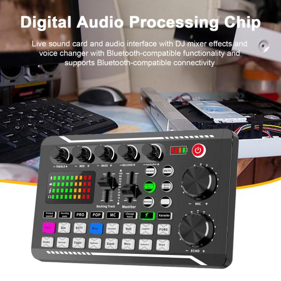 1 комплект микрофонной звуковой карты с 3 портами для прямых трансляций