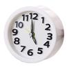1Pc Mini Simple Alarm Clock Table Silent Desktop Clocks for Home Bedside Decor(Round White)