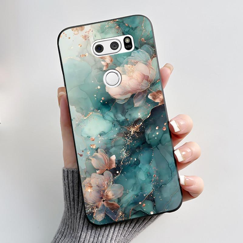 Чехол для LG V30 V30+ V30S V30S+ V35 V35+ ThinQ Тонкий Мягкий Черный Силиконовый Чехол Эстетичный Роскошный Милый Крутой Задняя Крышка для Мальчиков Девочек