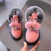 Зимние детские зимние сапоги на плоской подошве для девочек, хлопковая обувь принцессы, модные толстые бархатные короткие детские сапоги на трубке