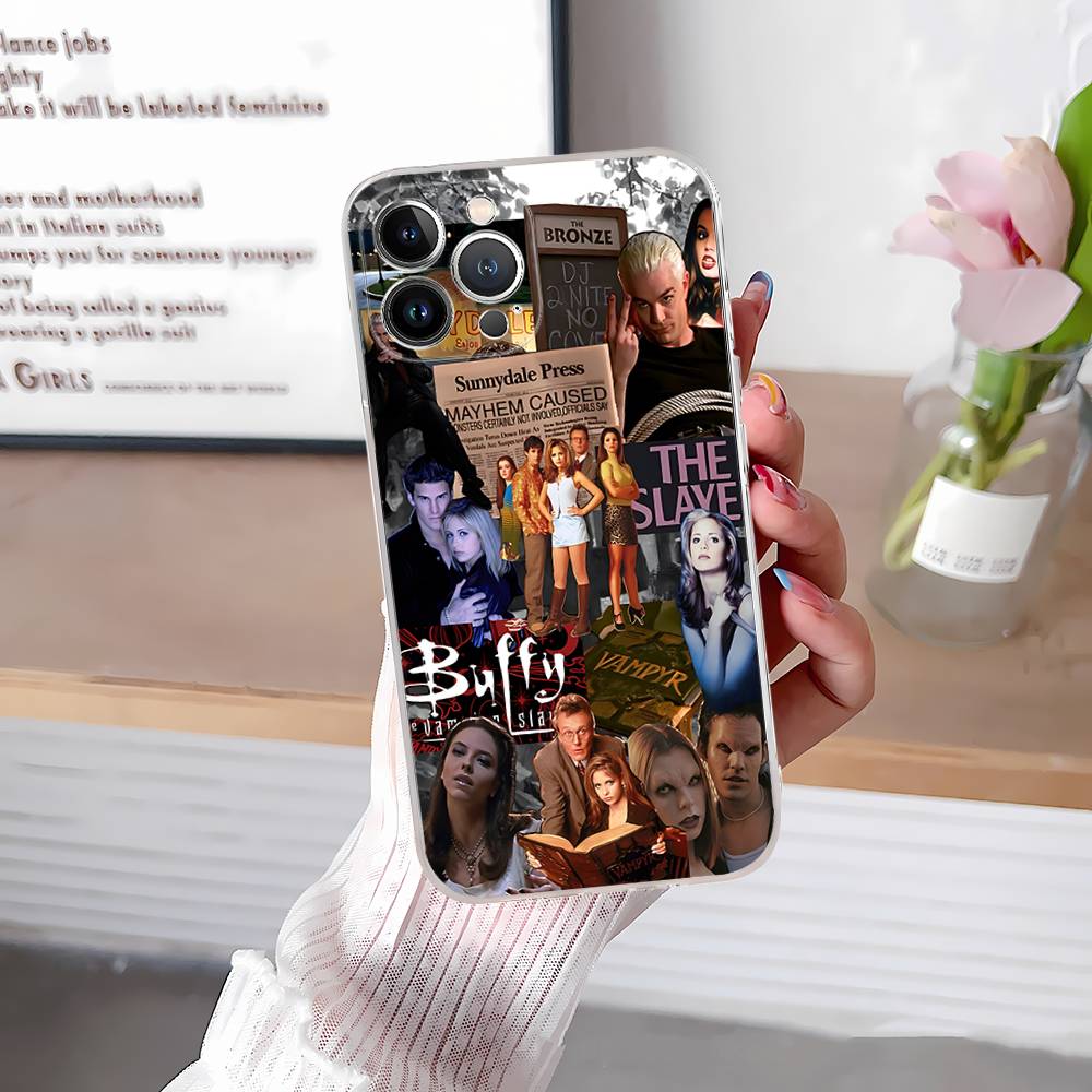 Чехол для телефона B-Buffy The Vampire Slayer для iPhone 17 16 15 14 Plus 13 12 11 Pro Max Прозрачный противоударный чехол