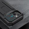 iPhone 13 case, R-JUST CamShield Slide, armored, black