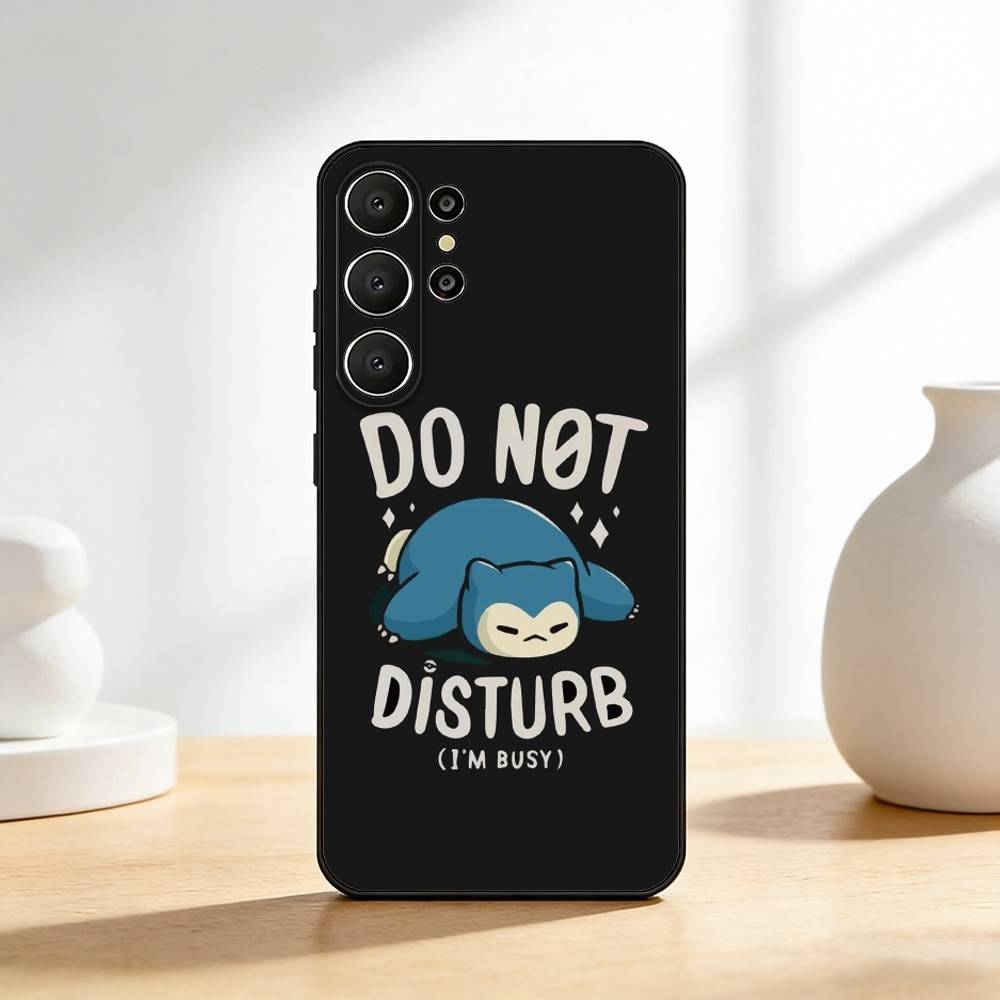 Cute S-Snorlax-x Sleep Phone Case For Samsung S26,S25,S24,S21,S22,S23,S30,Ultra,S20,FE,Lite,10,9,Black Cover