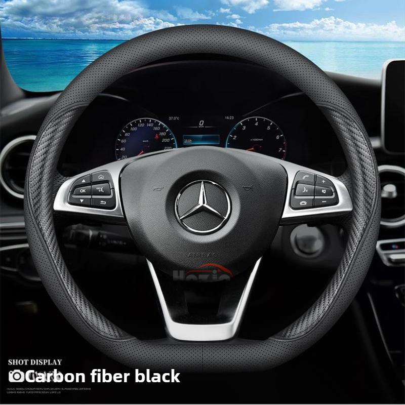 Leather Car Steering Wheel Cover for Mercedes Benz Amg CLS GLC GLB CLA 250 W218 W166 C200 W204 W245 W203 W221 W211 Accessories JO1