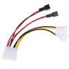 4-контактный разъем Molex/Ide для ПК с 3-контактным разъемом адаптера кабеля питания процессора/корпуса/корпуса вентилятора
