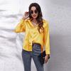 Satin Shirt For Women With Long Sleeves And Button Front For Office Wear