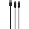 CYBER Double USB Charging Cable Black PS5 (for PS5) (Approx. 3m) -