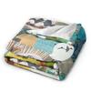 Puffin Rock Oona Baba Fashion Blanket Coral Fleece Plush All Season Cartoon TV Watercolor Portable Ultra-Soft Throw Fashion Blanket for Couc