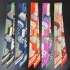New Beveled Small Silk Scarf Emulated Silk Streamer Twill Digital Printed Women's Hairband Souvenir Scarf Versatile Trendy