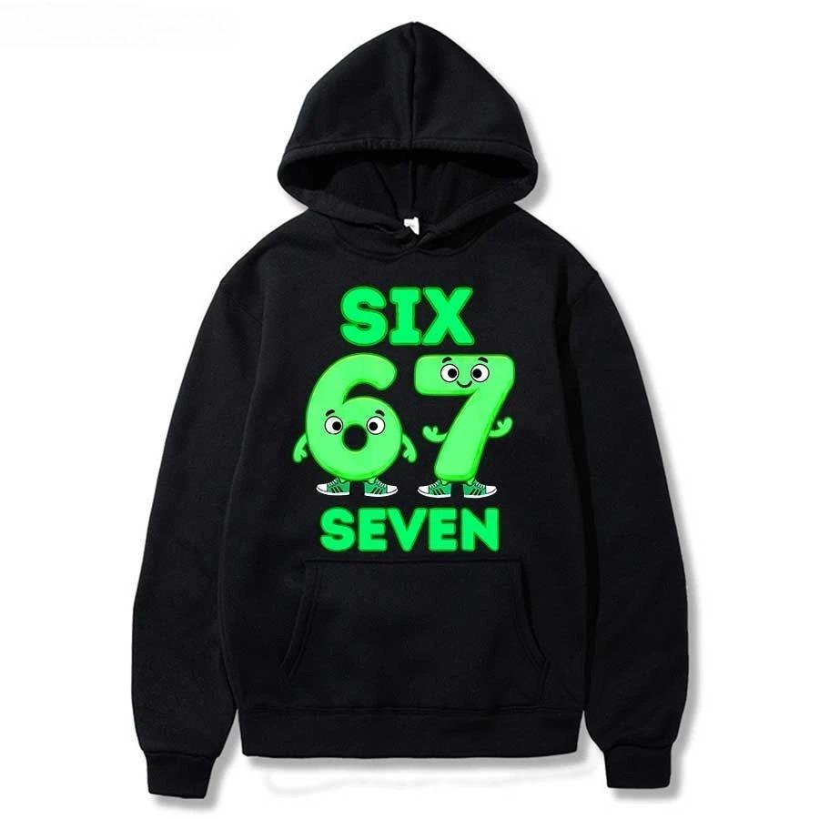 Spring Autumn 67 Six Seven Funny Meme Children's Hoodie Boys Girl Hooded Pullover Hiphop Streetwear Soft Casual Kids Sweatshirt Pullover Top