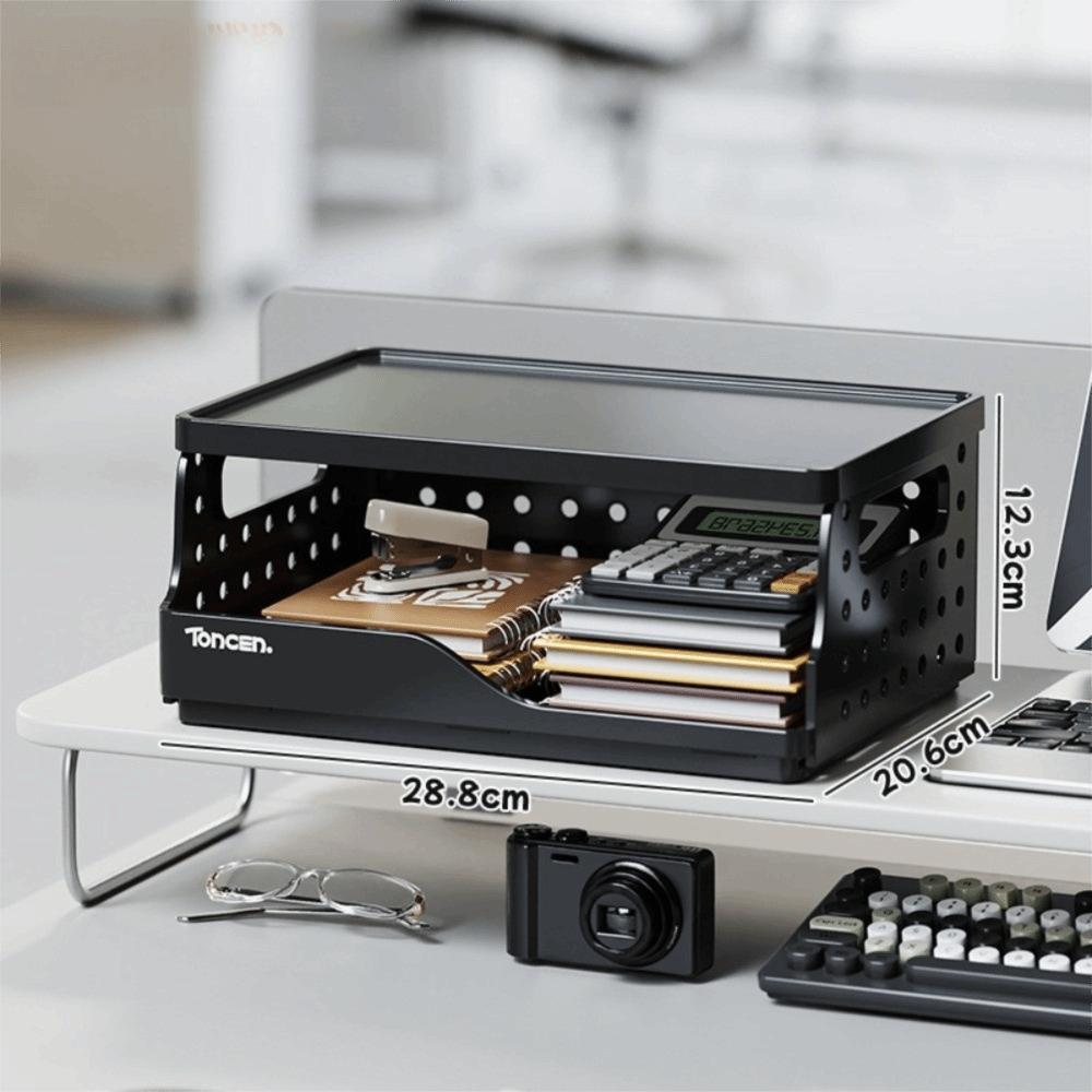 Перфорированная доска Складная настольная книжная полка Пластиковый органайзер с ящиками Настольная полка для хранения Студенческая учеба