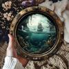 Морской иллюминатор Настенный Декор, Круглый Морской Металлический Знак, Нержавеющий Водонепроницаемый для Крыльца Гаража