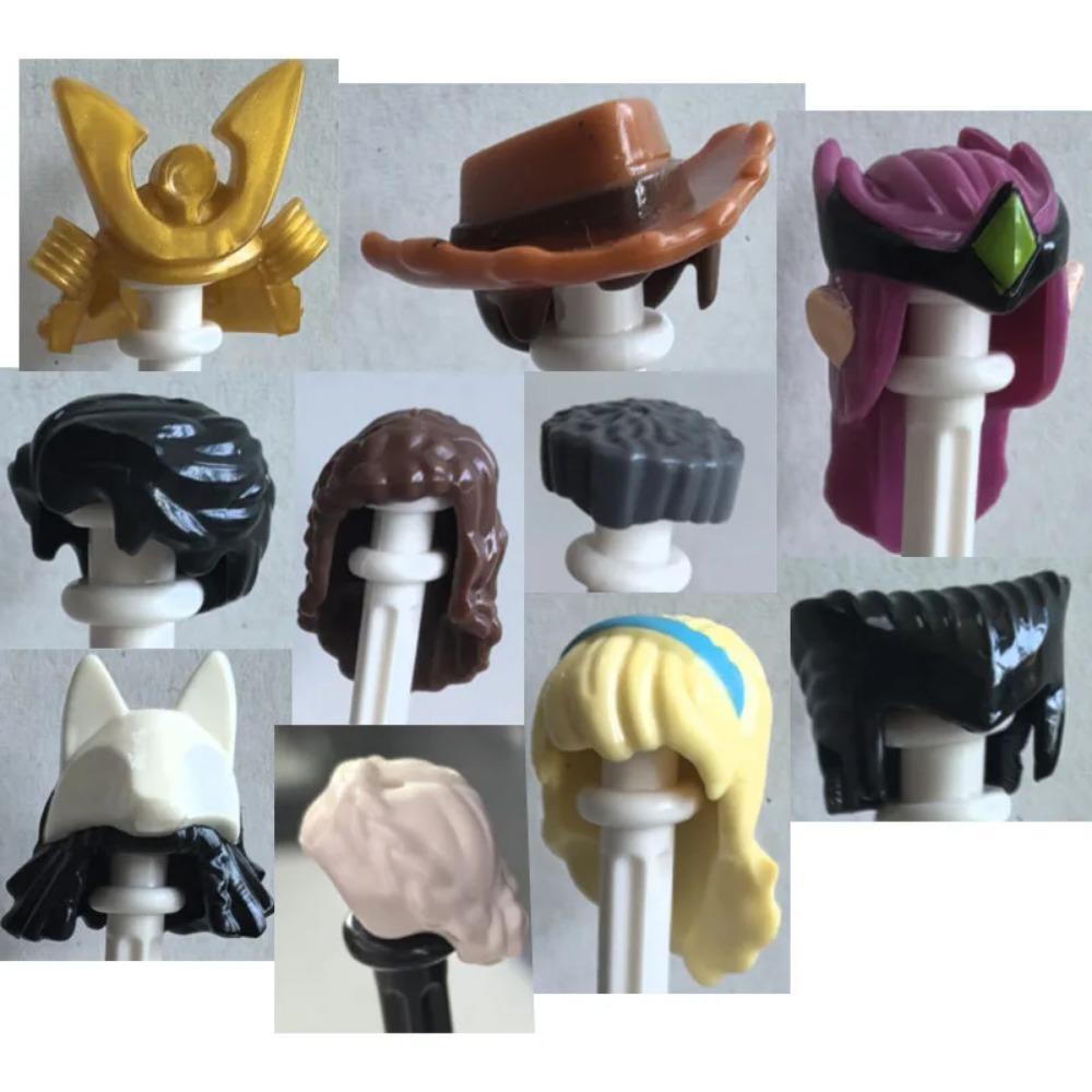 City Building Blocks Body Character Clothing Accessories Helmet Hat Colorful Hair Hairstyle Mini Brick Compatible Toy Gift X040