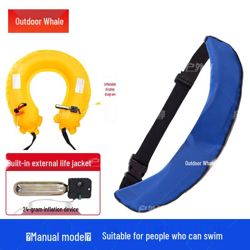 Outdoor Whale Inflatable Life Belt for Adult Water Rescue