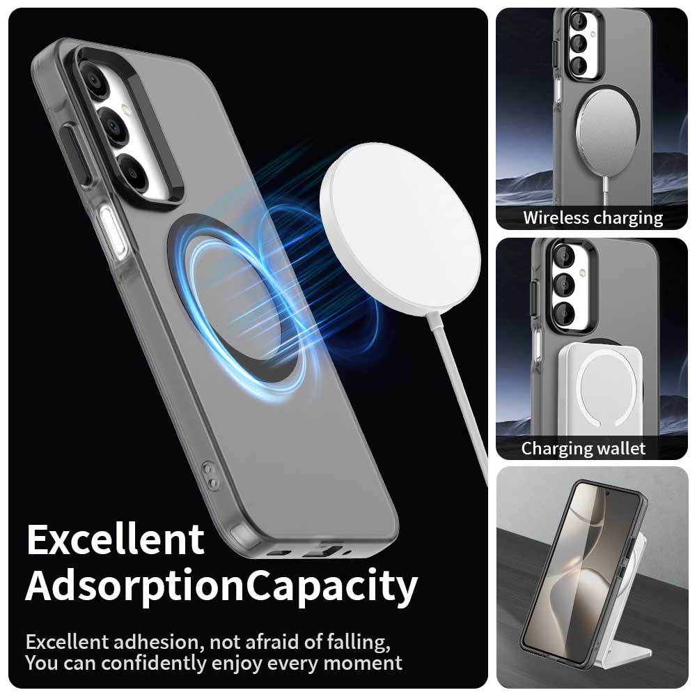 Роскошная магнитная беспроводная зарядка для чехла MagSafe для Samsung Galaxy A16 A26 A36 A56 A06 Candy Противоударная бамперная крышка