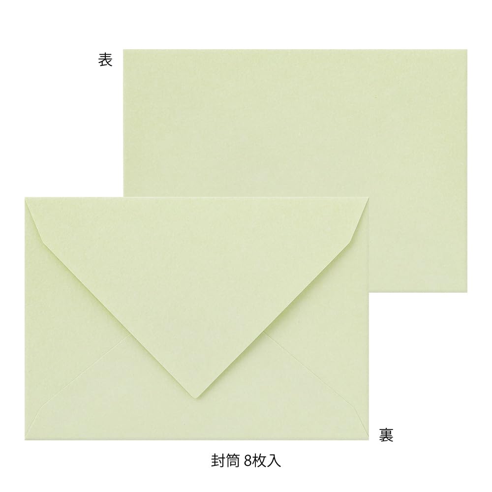 Midori Letter Set Flower Colored Japanese Paper Green 86316006