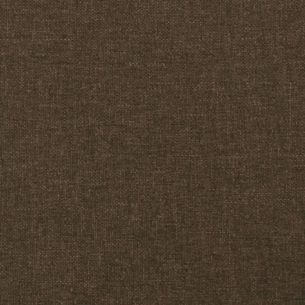 Box Spring Bed with Mattress Dark Brown 120 x 190 cm Fabric