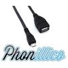 OTG Cable - PHONILLICO - Samsung Galaxy Tab 4 7.0 - Black - Connects USB Devices