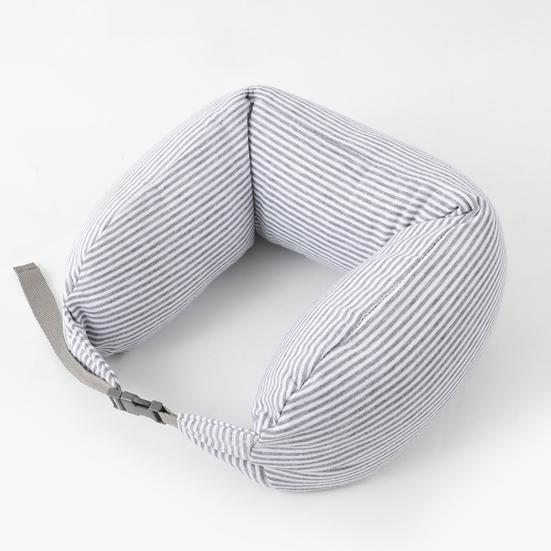 Дорожная подушка для поддержки шеи со скрытой молнией. Супермягкая дышащая регулируемая наполняемая U-образная дорожная подушка для шеи.