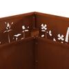 Fire Pit Brown 80 x 80 x 30 cm Weatherproof Steel