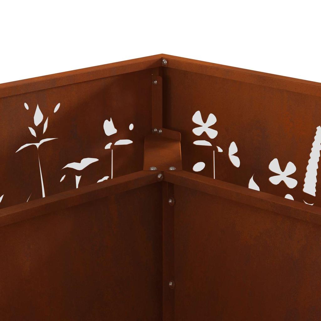 Fire Pit Brown 80 x 80 x 30 cm Weatherproof Steel