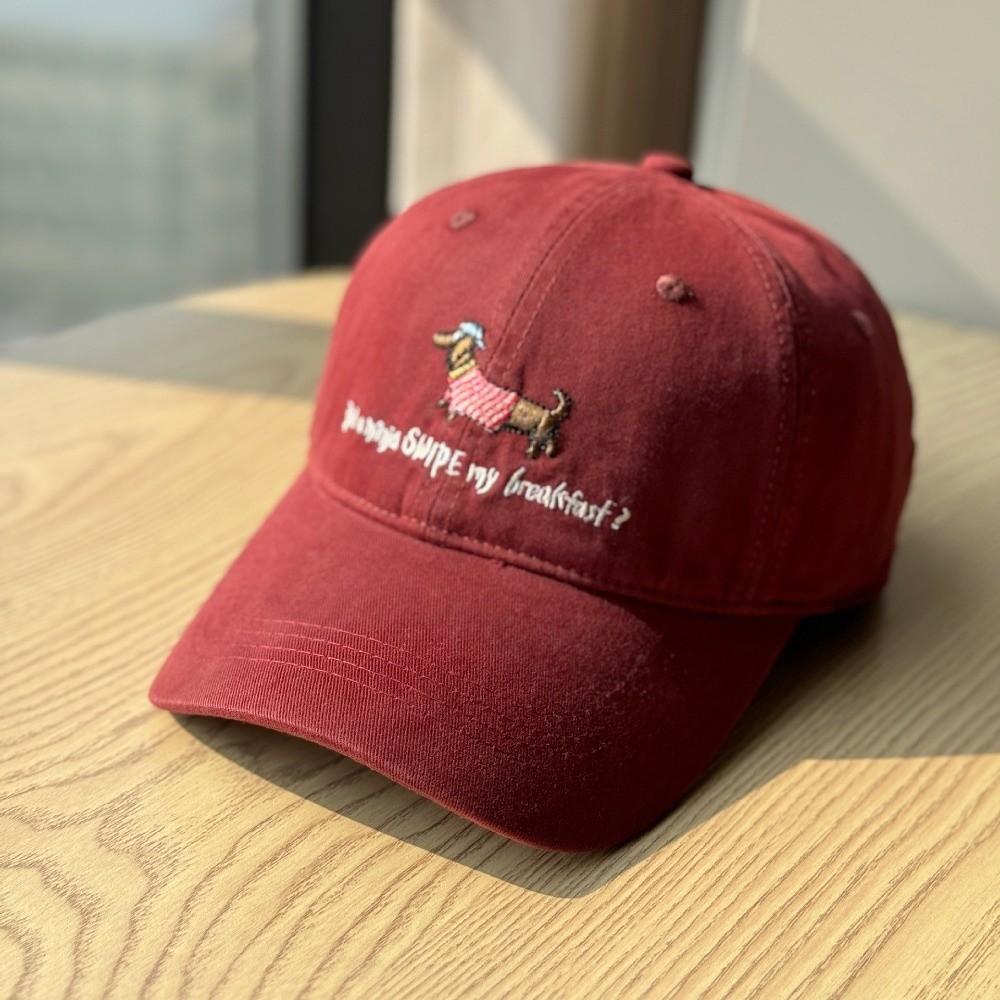 Korean Style Dachshund Baseball Cap Sunscreen Couple Sunshade Casquette Outdoor